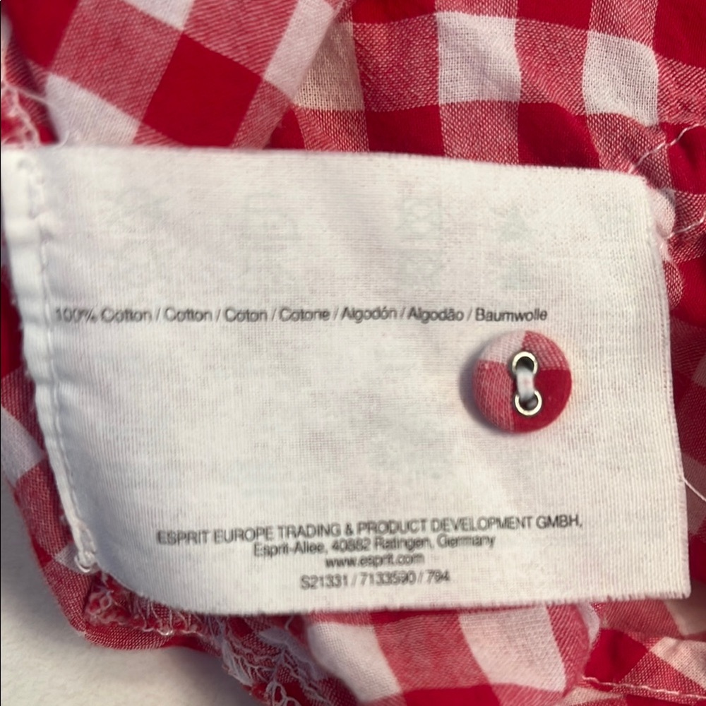 ESPRIT Vintage Gingham Peplum Top - Picture 8 of 14